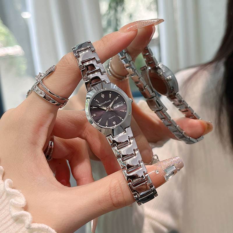 Womens Versatile Waterproof Luminous Niche-Style Quartz Watch With Calendar