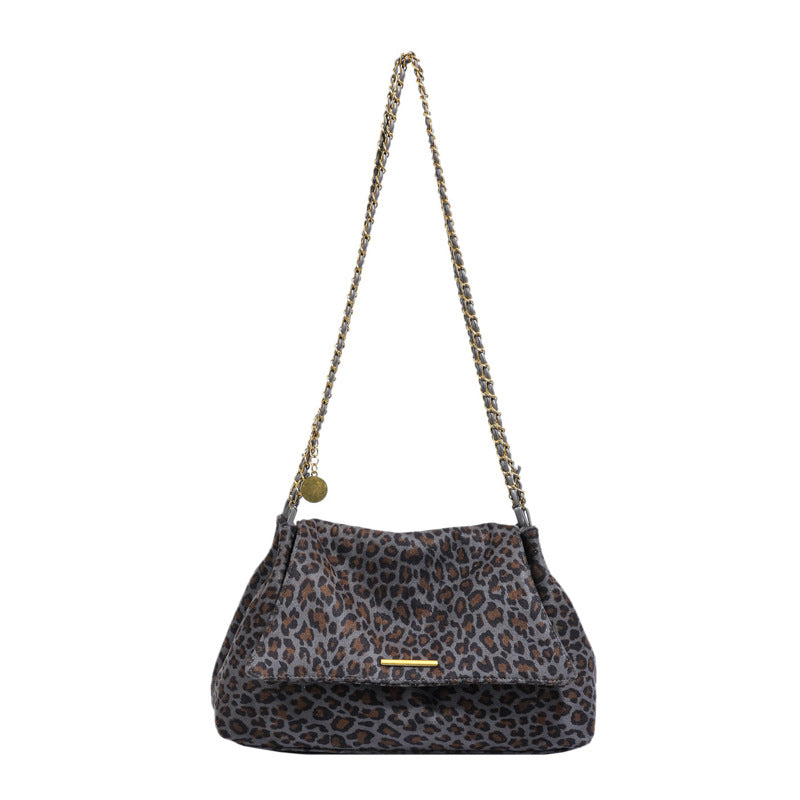 Sleek, Versatile High-capacity Trendy Leopard-print Shoulder Bag
