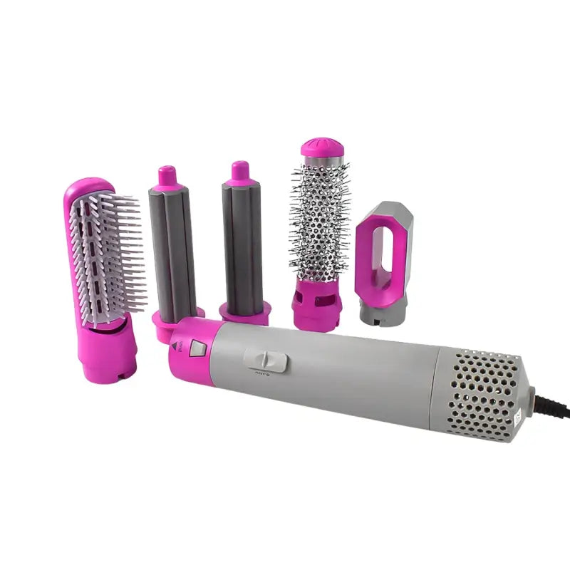 5 in 1 Hot Air Hair Dryer Brush – Multifunctional Styler with Detachable Heads for Drying, Straightening & Curling (1000W).